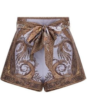 Zimmermann Hypnotic Shorts - Brown
