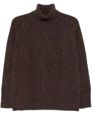 Be You High-Neck Speckled Jumper - Brown