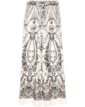 Zimmermann Crush Silk Pants - White