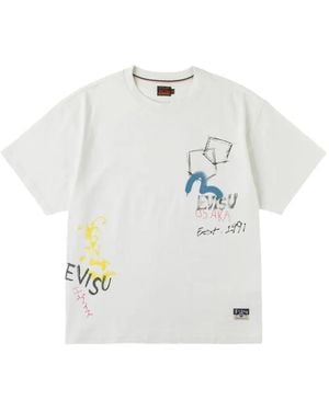 Evisu Logo-Patch T-Shirt - White