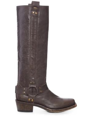 Mexicana Bottes Candela À Détails De Clous - Marron