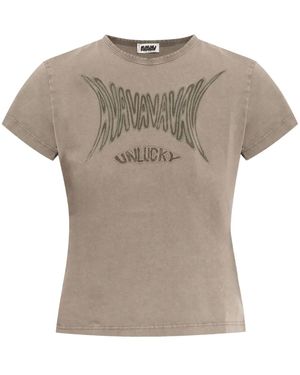 AVAVAV グラフィック クロップド Tシャツ - グレー