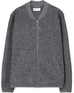 Universal Works Zip-Up Bomber Jacket - Gray