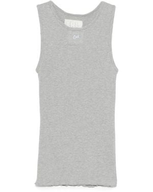 ERL Ribbed Logo Tank Top - Grey