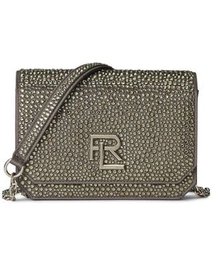 Ralph Lauren Crystal-Embellished Satin Bag - Grey