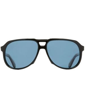 Cutler and Gross Geometric-Frame Sunglasses - Blue