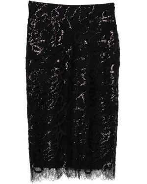 Botsi Lace-Fabric Skirt - Black