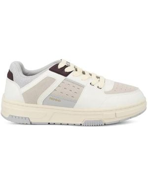 HUGO Yarrow Tenn Lace-Up Trainers - White