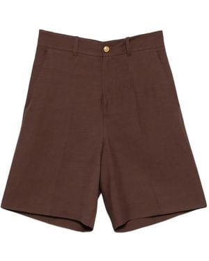 P.A.R.O.S.H. Pantalones Cortos Con Botones - Marrón