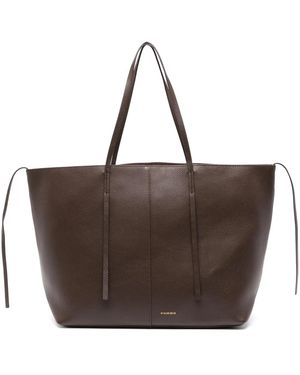 By Malene Birger Abilla グレインレザー ハンドバッグ - ブラウン
