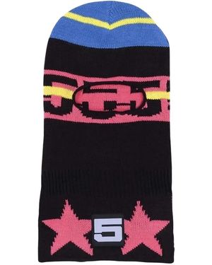 Sp5der Gestrickte Balaklava Mit Stern - Schwarz