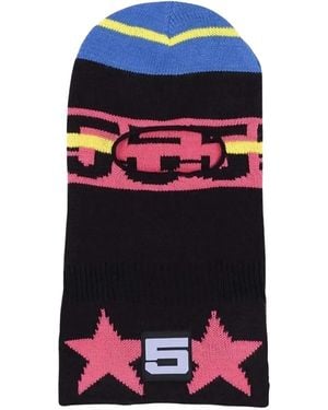 Sp5der Star-motif Knitted Balaclava - Black
