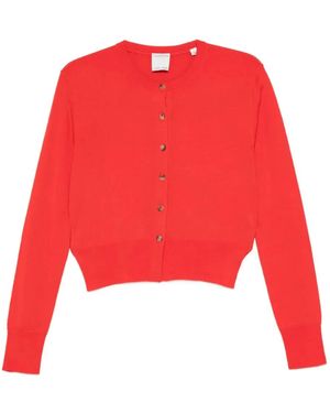 Calvin Klein Lila Cardigan Aus Merinowolle - Rot