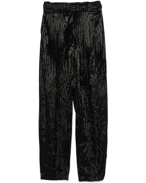 Mugler ベルベット パンツ - ブラック