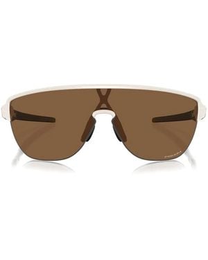 Oakley Bronze Lens Shield Sunglasses - White