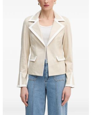 Joseph Ribkoff Contrast-Trim Blazer - Natural