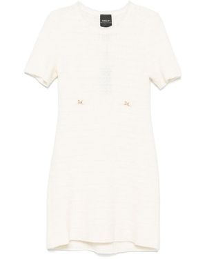 Marc Cain Logo-Plaque Mini Dress - White