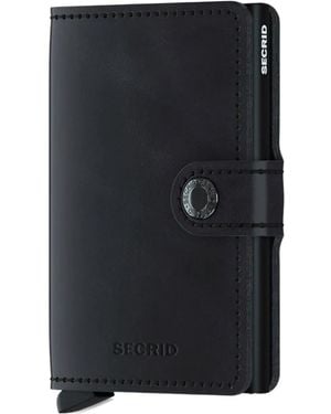 Secrid Leather Flap Cardholder - Black
