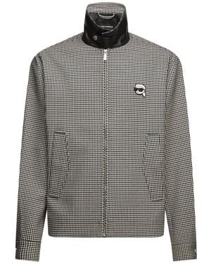 KARL LAGERFELD Ikon Checked Jacket - Grey