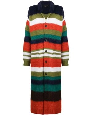 DSquared² Striped Knitted Maxi Dress - Orange
