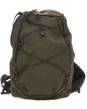 C.P. Company Lens-Detail Drawstring Backpack - Green