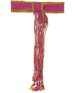 Momoní Millor Fringe-Detail Belt - Rouge