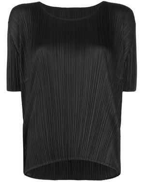 Pleats Please Issey Miyake Pleated Top - Black