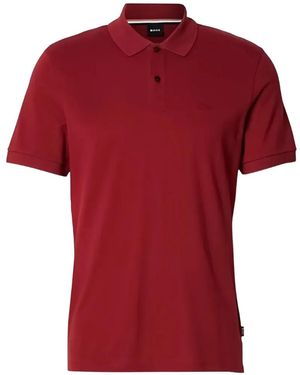 BOSS Pallas Short-Sleeve Polo Shirt - Red