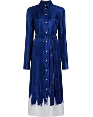 Proenza Schouler Amaya Silk Dress - Blue