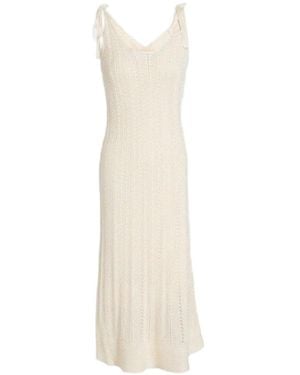 Zimmermann Crochet-Knit Midi Dress - White