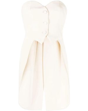 Moschino Asymmetric Virgin-Wool Top - Natural