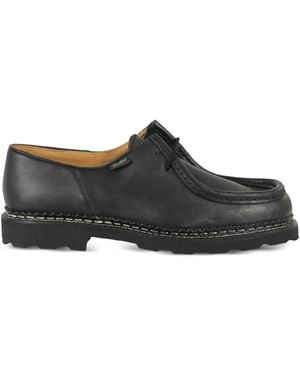Paraboot Leather Lace-Up Derby Shoes - Black