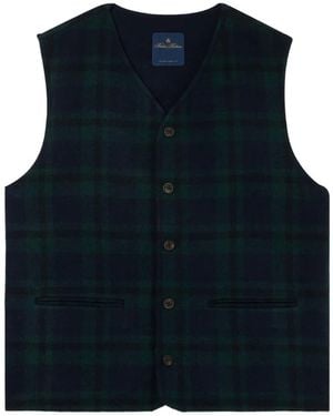 Brooks Brothers Blackwatch Check-Pattern Vest - Blue