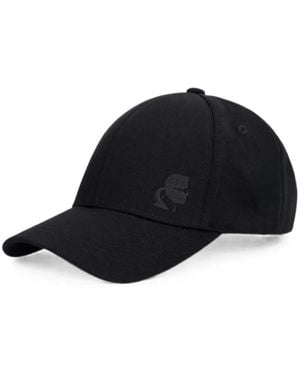 KARL LAGERFELD Logo-Patch Baseball Cap - Black