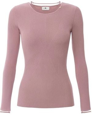 Elisabetta Franchi Ribbed Sweater - Pink