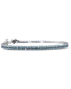 Jewels Aficionado 14K Lab-Grown Diamond Tennis Bracelet - Blue