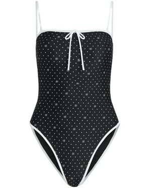 KARL LAGERFELD Bañador Con Motivo De Lunares - Negro