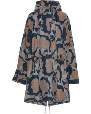 Henrik Vibskov Cappotto Con Cappuccio - Grigio