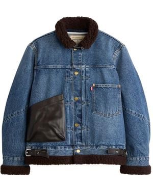 Sacai X Levi's Layered Denim Jacket - Blue