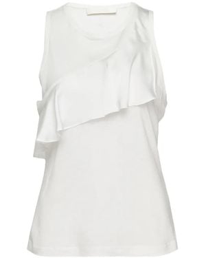 Club21 Collection Bonnie Ruffled Top - White