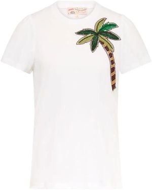 Maison Common Palm Tree Embroidered T-Shirt - White