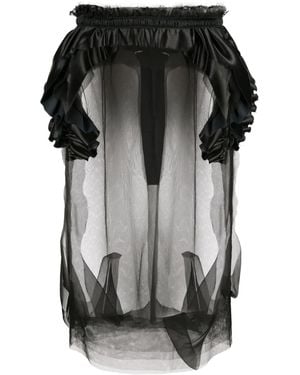 Maison Margiela Mison Margiela Silk Chiffon Sheer Skirt - Black
