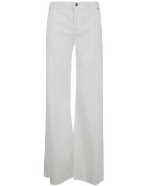 Blumarine Denim Flare - White