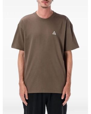 Nike Acg Logo-Print T-Shirt - Brown
