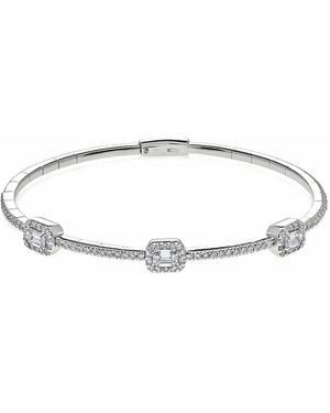 Jewels Aficionado 18Kt Diamond Bangle Bracelet - White