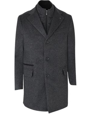 Corneliani Layered Single-Breasted Coat - Gray