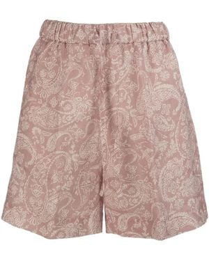 Paul & Shark Bermudas Con Motivo De Cachemira - Rosa