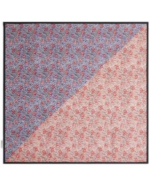 Bally Floral-Print Twill Scarf - Purple
