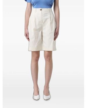 MEIMEIJ Pleated Tailored Shorts - Natural