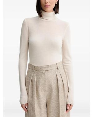 SIMONA CORSELLINI Turtleneck Long-Sleeve Top - White